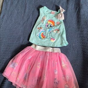 My Little Pony Shirt and tutu set
